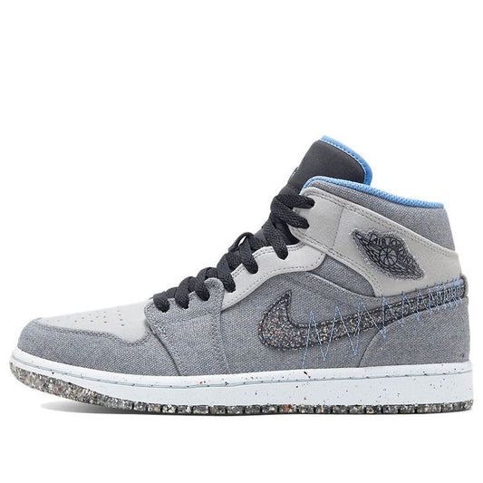 Air Jordan 1 Mid 'Crater Grey University Blue'  DM3529-004 Cultural Kicks