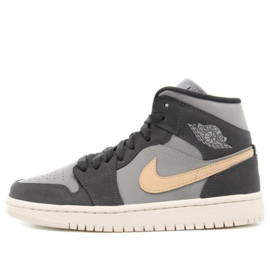 (WMNS) Air Jordan 1 Mid 'Iron Grey Onyx'  BQ6472-020 Signature Shoe